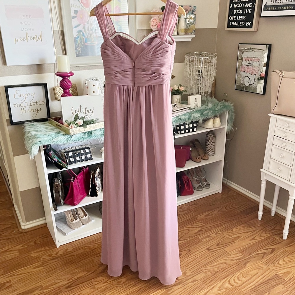 Azazie off shoulder sweetheart neckiline bridesmaid dress - Picture 3 of 5